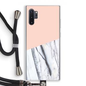 CaseCompany A touch of peach: Samsung Galaxy Note 10 Plus Transparant Hoesje met koord
