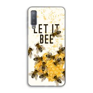 CaseCompany Let it bee: Samsung Galaxy A7 (2018) Transparant Hoesje