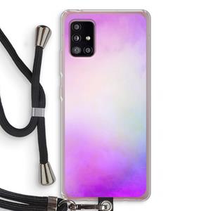 CaseCompany Clouds pastel: Samsung Galaxy A51 5G Transparant Hoesje met koord
