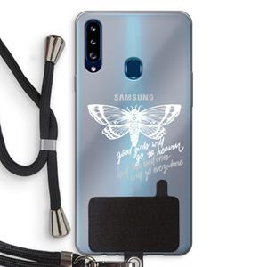 CaseCompany Good or bad: Samsung Galaxy A20s Transparant Hoesje met koord