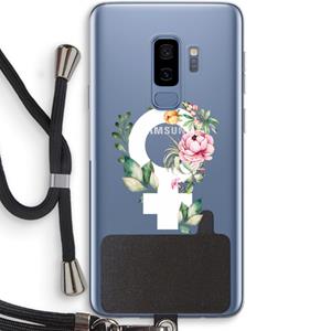 CaseCompany Venus: Samsung Galaxy S9 Plus Transparant Hoesje met koord