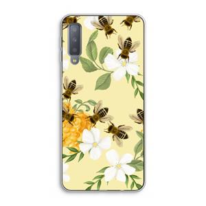 CaseCompany No flowers without bees: Samsung Galaxy A7 (2018) Transparant Hoesje