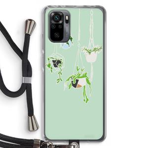 CaseCompany Hang In There: Xiaomi Redmi Note 10 Pro Transparant Hoesje met koord