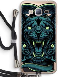 CaseCompany Cougar and Vipers: Samsung Galaxy J3 (2016) Transparant Hoesje met koord