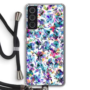 CaseCompany Hibiscus Flowers: Samsung Galaxy S21 FE Transparant Hoesje met koord