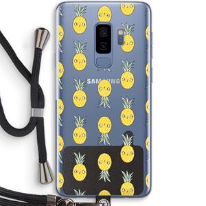 CaseCompany Ananas: Samsung Galaxy S9 Plus Transparant Hoesje met koord