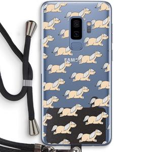 CaseCompany Ponys: Samsung Galaxy S9 Plus Transparant Hoesje met koord