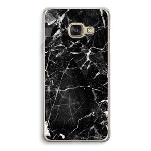 CaseCompany Zwart Marmer 2: Samsung Galaxy A3 (2016) Transparant Hoesje