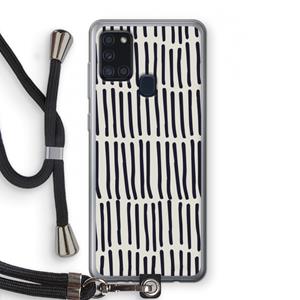 CaseCompany Moroccan stripes: Samsung Galaxy A21s Transparant Hoesje met koord