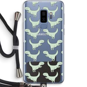 CaseCompany Dinos: Samsung Galaxy S9 Plus Transparant Hoesje met koord
