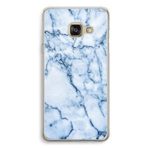 CaseCompany Blauw marmer: Samsung Galaxy A3 (2016) Transparant Hoesje