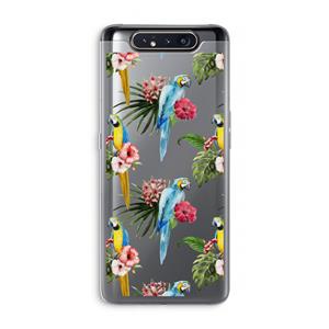 CaseCompany Kleurrijke papegaaien: Samsung Galaxy A80 Transparant Hoesje
