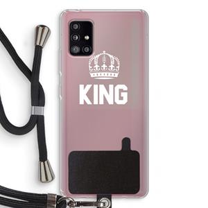 CaseCompany King zwart: Samsung Galaxy A51 5G Transparant Hoesje met koord