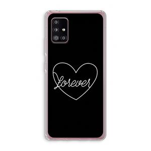 CaseCompany Forever heart black: Samsung Galaxy A51 5G Transparant Hoesje