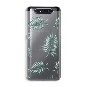 CaseCompany Simple leaves: Samsung Galaxy A80 Transparant Hoesje