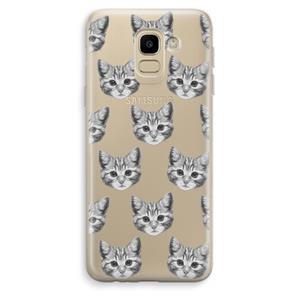 CaseCompany Kitten: Samsung Galaxy J6 (2018) Transparant Hoesje