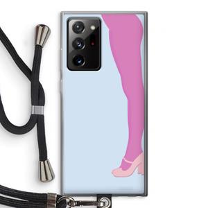 CaseCompany Pink panty: Samsung Galaxy Note 20 Ultra / Note 20 Ultra 5G Transparant Hoesje met koord