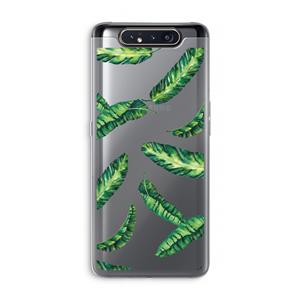 CaseCompany Lange bladeren: Samsung Galaxy A80 Transparant Hoesje