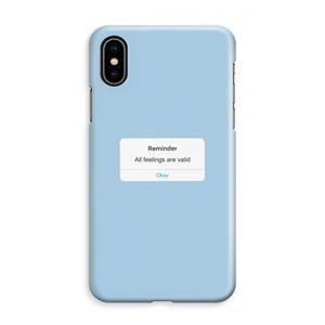CaseCompany Reminder: iPhone XS Max Volledig Geprint Hoesje