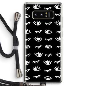 CaseCompany Eye pattern #3: Samsung Galaxy Note 8 Transparant Hoesje met koord