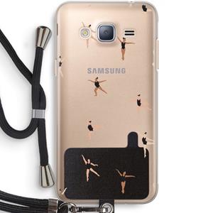 CaseCompany Dancing #1: Samsung Galaxy J3 (2016) Transparant Hoesje met koord