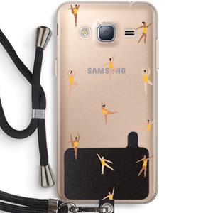 CaseCompany Dans #2: Samsung Galaxy J3 (2016) Transparant Hoesje met koord