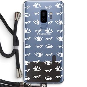 CaseCompany Eye pattern #3: Samsung Galaxy S9 Plus Transparant Hoesje met koord