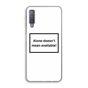 CaseCompany Alone: Samsung Galaxy A7 (2018) Transparant Hoesje
