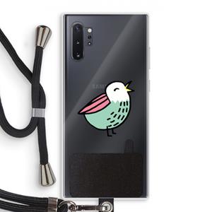 CaseCompany Birdy: Samsung Galaxy Note 10 Plus Transparant Hoesje met koord