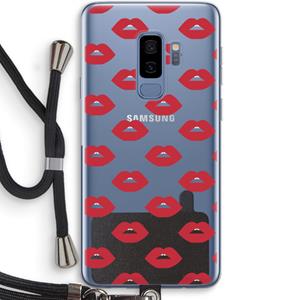 CaseCompany Lips: Samsung Galaxy S9 Plus Transparant Hoesje met koord