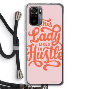 CaseCompany Hustle Lady: Xiaomi Redmi Note 10 Pro Transparant Hoesje met koord
