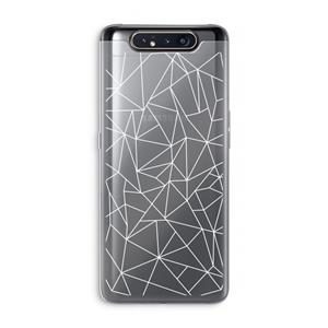 CaseCompany Geometrische lijnen wit: Samsung Galaxy A80 Transparant Hoesje