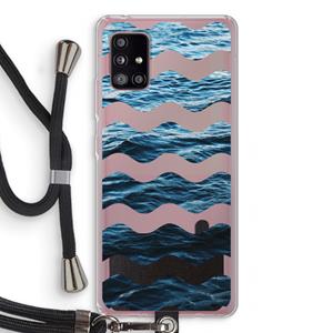 CaseCompany Oceaan: Samsung Galaxy A51 5G Transparant Hoesje met koord