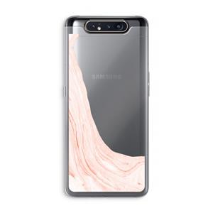 CaseCompany Peach bath: Samsung Galaxy A80 Transparant Hoesje