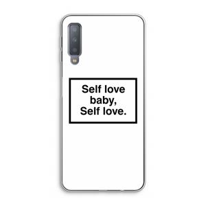 CaseCompany Self love: Samsung Galaxy A7 (2018) Transparant Hoesje