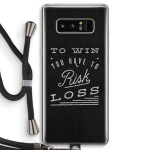 CaseCompany Risk loss: Samsung Galaxy Note 8 Transparant Hoesje met koord