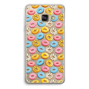 CaseCompany Pink donuts: Samsung Galaxy A3 (2016) Transparant Hoesje