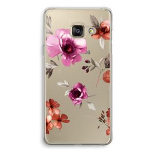 CaseCompany Geschilderde bloemen: Samsung Galaxy A3 (2016) Transparant Hoesje