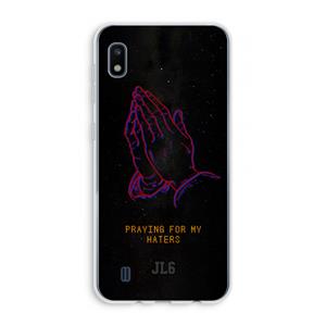 CaseCompany Praying For My Haters: Samsung Galaxy A10 Transparant Hoesje