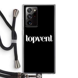 CaseCompany Topvent Zwart: Samsung Galaxy Note 20 Ultra / Note 20 Ultra 5G Transparant Hoesje met koord