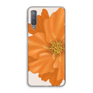 CaseCompany Orange Ellila flower: Samsung Galaxy A7 (2018) Transparant Hoesje