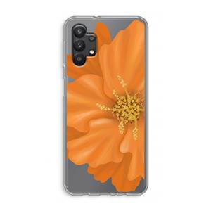 CaseCompany Orange Ellila flower: Samsung Galaxy A32 5G Transparant Hoesje