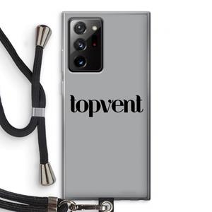 CaseCompany Topvent Grijs Zwart: Samsung Galaxy Note 20 Ultra / Note 20 Ultra 5G Transparant Hoesje met koord
