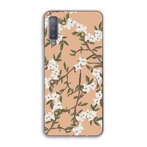 CaseCompany Blossoming spring: Samsung Galaxy A7 (2018) Transparant Hoesje