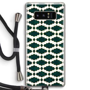 CaseCompany Moroccan tiles: Samsung Galaxy Note 8 Transparant Hoesje met koord