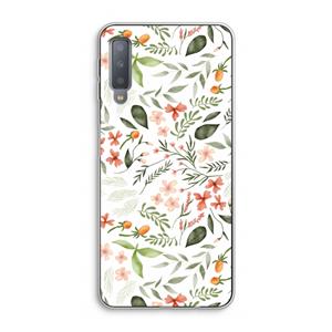 CaseCompany Sweet little flowers: Samsung Galaxy A7 (2018) Transparant Hoesje