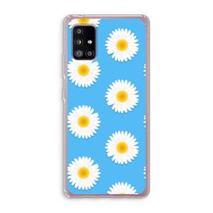 CaseCompany Margrietjes: Samsung Galaxy A51 5G Transparant Hoesje