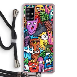 CaseCompany Vexx Mixtape: Samsung Galaxy A51 5G Transparant Hoesje met koord