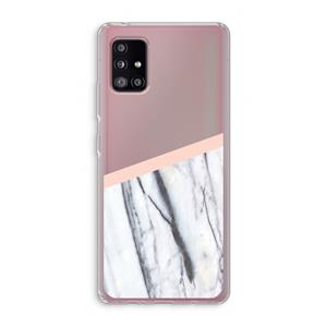 CaseCompany A touch of peach: Samsung Galaxy A51 5G Transparant Hoesje