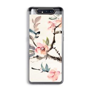 CaseCompany Japanse bloemen: Samsung Galaxy A80 Transparant Hoesje